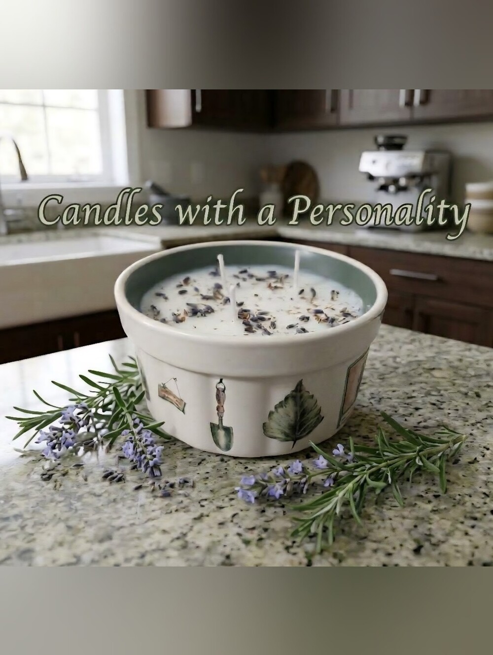 Pfaltzgraff Ceramic Bowl with a Cashmere Vanilla Scented Soy Candle